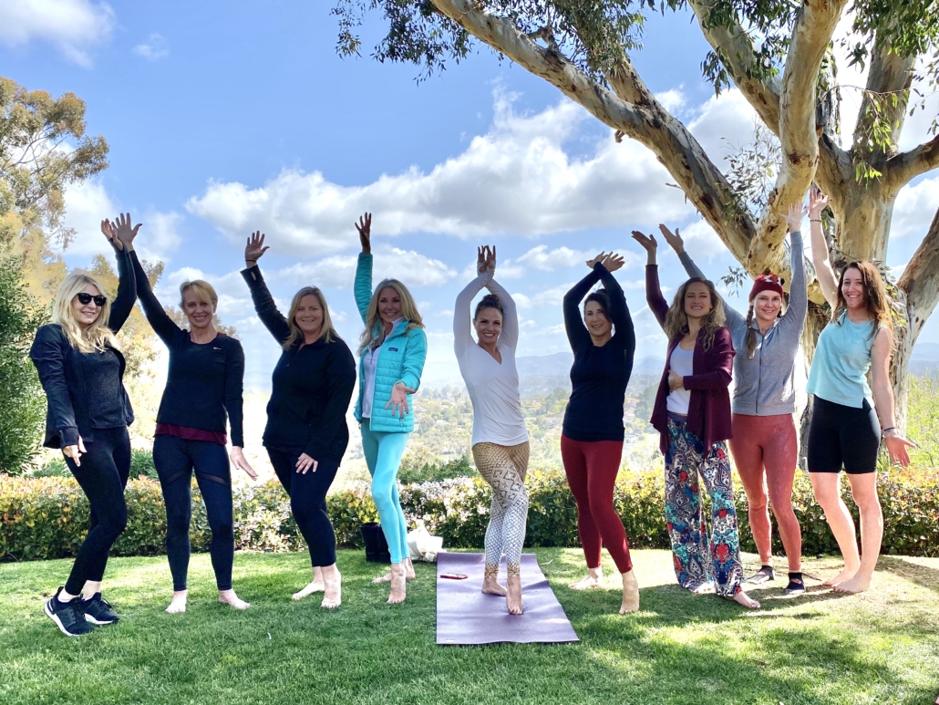 outdoor yoga retreat